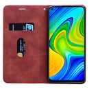 For Xiaomi Redmi Note 9 / Redmi 10X 4G Frosted Business Magnetic Horizontal Flip PU Leather Case with Holder & Card Slot & Lanyard(Brown)