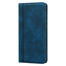 For Xiaomi Redmi Note 9 / Redmi 10X 4G Frosted Business Magnetic Horizontal Flip PU Leather Case with Holder & Card Slot & Lanyard(Blue)