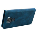 For Xiaomi Redmi Note 9 / Redmi 10X 4G Frosted Business Magnetic Horizontal Flip PU Leather Case with Holder & Card Slot & Lanyard(Blue)