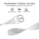 For Apple Watch Series 7 45mm / 6 & SE & 5 & 4 44mm / 3 & 2 & 1 42mm Solid Color Silicone Watch Band with Metal Buckle, Size:L(White)
