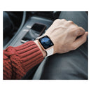 For Apple Watch Series 7 45mm / 6 & SE & 5 & 4 44mm / 3 & 2 & 1 42mm Solid Color Silicone Watch Band with Metal Buckle, Size:L(White)