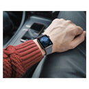 For Apple Watch Series 7 45mm / 6 & SE & 5 & 4 44mm / 3 & 2 & 1 42mm Solid Color Silicone Watch Band with Metal Buckle, Size:L(Blue Grey)
