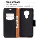 For Nokia 5.3 Litchi Texture Pure Color Horizontal Flip Leather Case with Holder & Card Slots & Wallet & Lanyard(Black)
