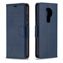For Nokia 5.3 Litchi Texture Pure Color Horizontal Flip Leather Case with Holder & Card Slots & Wallet & Lanyard(Dark Blue)