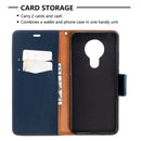 For Nokia 5.3 Litchi Texture Pure Color Horizontal Flip Leather Case with Holder & Card Slots & Wallet & Lanyard(Dark Blue)