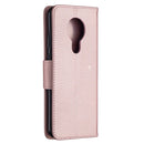 For Nokia 5.3 Litchi Texture Pure Color Horizontal Flip Leather Case with Holder & Card Slots & Wallet & Lanyard(Rose Gold)