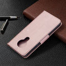 For Nokia 5.3 Litchi Texture Pure Color Horizontal Flip Leather Case with Holder & Card Slots & Wallet & Lanyard(Rose Gold)