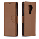 For Nokia 5.3 Litchi Texture Pure Color Horizontal Flip Leather Case with Holder & Card Slots & Wallet & Lanyard(Brown)