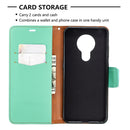For Nokia 5.3 Litchi Texture Pure Color Horizontal Flip Leather Case with Holder & Card Slots & Wallet & Lanyard(Green)