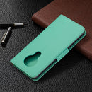 For Nokia 5.3 Litchi Texture Pure Color Horizontal Flip Leather Case with Holder & Card Slots & Wallet & Lanyard(Green)