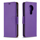 For Nokia 5.3 Litchi Texture Pure Color Horizontal Flip Leather Case with Holder & Card Slots & Wallet & Lanyard(Purple)