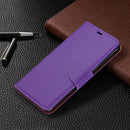 For Nokia 5.3 Litchi Texture Pure Color Horizontal Flip Leather Case with Holder & Card Slots & Wallet & Lanyard(Purple)