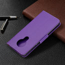 For Nokia 5.3 Litchi Texture Pure Color Horizontal Flip Leather Case with Holder & Card Slots & Wallet & Lanyard(Purple)