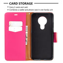 For Nokia 5.3 Litchi Texture Pure Color Horizontal Flip Leather Case with Holder & Card Slots & Wallet & Lanyard(Rose Red)