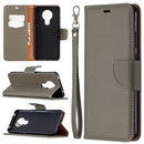For Nokia 5.3 Litchi Texture Pure Color Horizontal Flip Leather Case with Holder & Card Slots & Wallet & Lanyard(Grey)