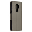 For Nokia 5.3 Litchi Texture Pure Color Horizontal Flip Leather Case with Holder & Card Slots & Wallet & Lanyard(Grey)