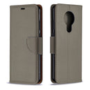 For Nokia 5.3 Litchi Texture Pure Color Horizontal Flip Leather Case with Holder & Card Slots & Wallet & Lanyard(Grey)