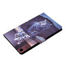 For Samsung Galaxy Tab A 10.1 (2019) T515 / T510 Voltage Painted Pattern Tablet PC Protective Leather Case with Bracket & Card Slots & Anti-skid Strip(Cat and Tiger)