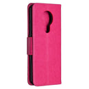 For Nokia 5.3 Two Butterflies Embossing Pattern Horizontal Flip Leather Case with Holder & Card Slot & Wallet & Lanyard(Rose Red)