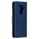 For Nokia 5.3 Two Butterflies Embossing Pattern Horizontal Flip Leather Case with Holder & Card Slot & Wallet & Lanyard(Dark Blue)
