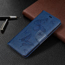 For Nokia 5.3 Two Butterflies Embossing Pattern Horizontal Flip Leather Case with Holder & Card Slot & Wallet & Lanyard(Dark Blue)