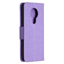 For Nokia 5.3 Two Butterflies Embossing Pattern Horizontal Flip Leather Case with Holder & Card Slot & Wallet & Lanyard(Purple)
