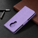 For Nokia 5.3 Two Butterflies Embossing Pattern Horizontal Flip Leather Case with Holder & Card Slot & Wallet & Lanyard(Purple)