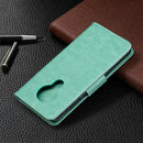 For Nokia 5.3 Two Butterflies Embossing Pattern Horizontal Flip Leather Case with Holder & Card Slot & Wallet & Lanyard(Green)