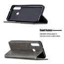 For Huawei Y6p Rhombus Texture Horizontal Flip Magnetic Leather Case with Holder & Card Slots & Wallet(Grey)