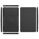 For Huawei MatePad 10.4 Tire Texture Shockproof TPU+PC Protective Case with Holder(Black)