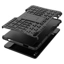 For Huawei MatePad 10.4 Tire Texture Shockproof TPU+PC Protective Case with Holder(Black)