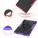 For Huawei MatePad 10.4Tire Texture Shockproof TPU+PC Protective Case with Holder(Purple)