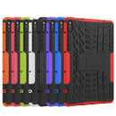 For Huawei MatePad 10.4Tire Texture Shockproof TPU+PC Protective Case with Holder(Purple)