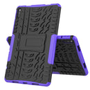 For Huawei MatePad 10.4Tire Texture Shockproof TPU+PC Protective Case with Holder(Purple)