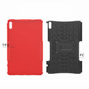 For Huawei MatePad 10.4Tire Texture Shockproof TPU+PC Protective Case with Holder(Purple)