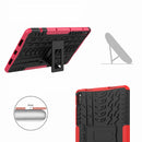 For Huawei MatePad 10.4Tire Texture Shockproof TPU+PC Protective Case with Holder(Purple)