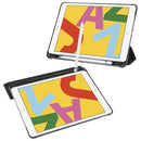 For iPad 10.2 2021 / 2020 / 2019 3-folding Horizontal Flip PU Leather + Shockproof TPU Case with Holder & Pen Slot(Black)