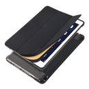 For iPad Air / Air 2 / 9.7 (2017) & (2018) 3-folding Horizontal Flip PU Leather + Shockproof TPU Case with Holder & Pen Slot(Black)