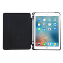 For iPad Air / Air 2 / 9.7 (2017) & (2018) 3-folding Horizontal Flip PU Leather + Shockproof TPU Case with Holder & Pen Slot(Black)