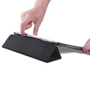 For iPad Air / Air 2 / 9.7 (2017) & (2018) 3-folding Horizontal Flip PU Leather + Shockproof TPU Case with Holder & Pen Slot(Black)