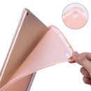 For iPad Air / Air 2 / 9.7 (2017) & (2018) 3-folding Horizontal Flip PU Leather + Shockproof TPU Case with Holder & Pen Slot(Pink)