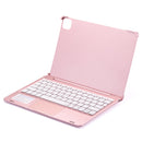 F110TS For iPad Pro 11 inch (2018) & (2020) Colorful Backlit Bluetooth Keyboard Tablet Case with Touchpad(Rose Gold)