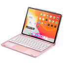 F110TS For iPad Pro 11 inch (2018) & (2020) Colorful Backlit Bluetooth Keyboard Tablet Case with Touchpad(Rose Gold)