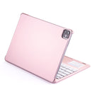 F110TS For iPad Pro 11 inch (2018) & (2020) Colorful Backlit Bluetooth Keyboard Tablet Case with Touchpad(Rose Gold)