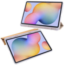 For Samsung Galaxy Tab S6 Lite P610 3-folding Horizontal Flip PU Leather + Shockproof TPU Case with Holder & Pen Slot(Gold)