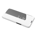 For iPhone 12 Pro Max Plated Mirror Horizontal Flip Leather Case with Holder(Silver)