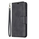 For Huawei Honor 9X Lite Retro Lambskin Texture Pure Color Horizontal Flip PU Leather Case with Holder & Card Slots & Wallet & Lanyard(Black)