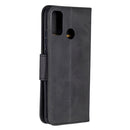 For Huawei Honor 9X Lite Retro Lambskin Texture Pure Color Horizontal Flip PU Leather Case with Holder & Card Slots & Wallet & Lanyard(Black)