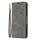 For Huawei Honor 9X Lite Retro Lambskin Texture Pure Color Horizontal Flip PU Leather Case with Holder & Card Slots & Wallet & Lanyard(Grey)