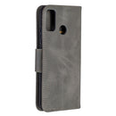 For Huawei Honor 9X Lite Retro Lambskin Texture Pure Color Horizontal Flip PU Leather Case with Holder & Card Slots & Wallet & Lanyard(Grey)